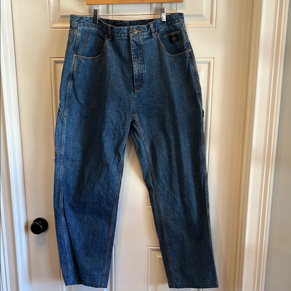 Harley-Davidson Relaxed Blue Jeans High Waist Full Length (36 x 34)
